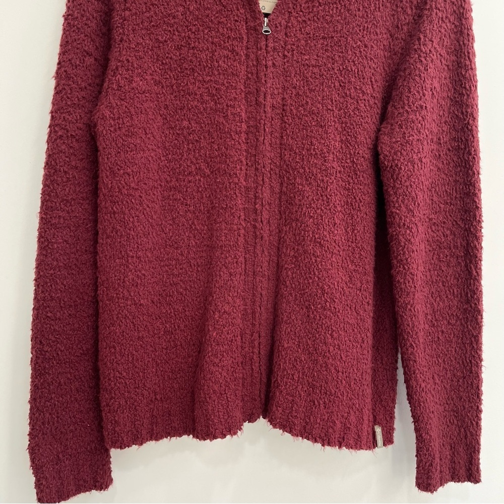 Columbia woman’s plush peak hoodie jacket maroon sherpa teddy size XL - Picture 4 of 8